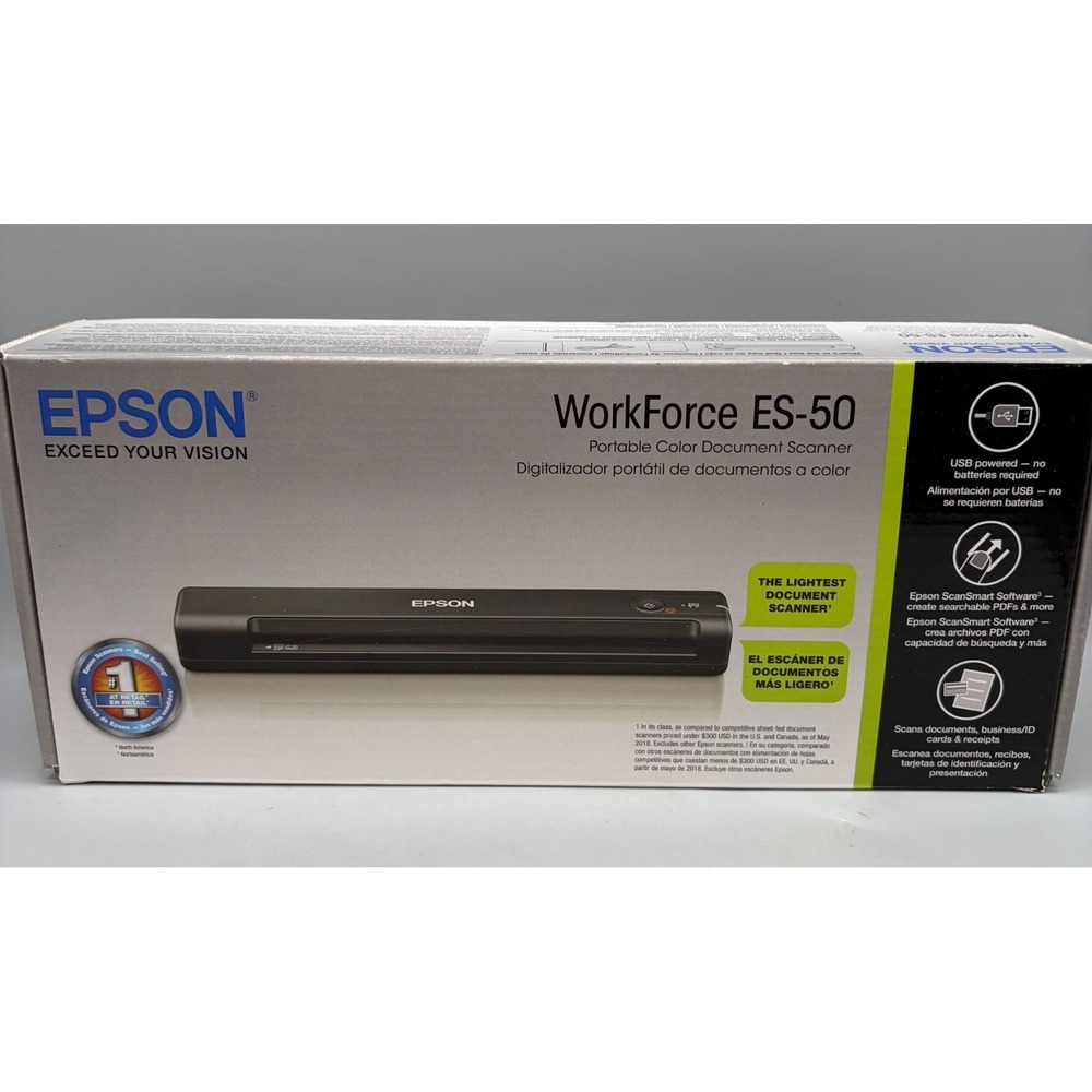 Epson WorkForce ES-50 Portable Color Document Scanner